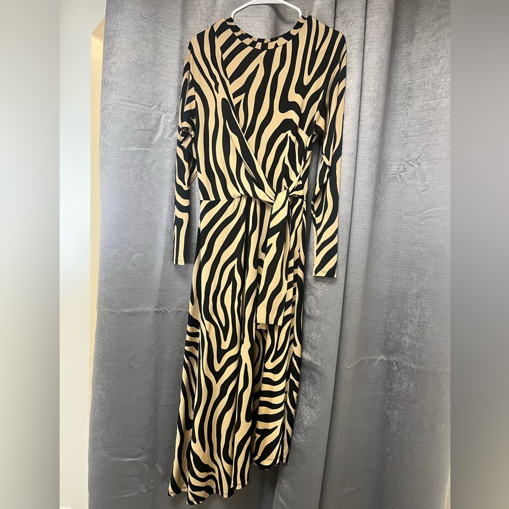 Zebra Print Wrap Dress ASOS
